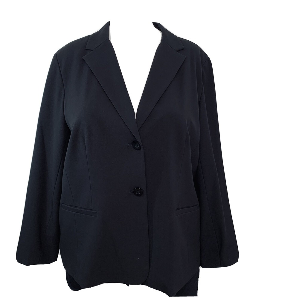 Emme Shimmer Nights Black Blazer Jacket Women 18 Professional Formal Capsule New